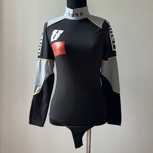 Missguided Y2K Racer Long Sleeve Bodysuit